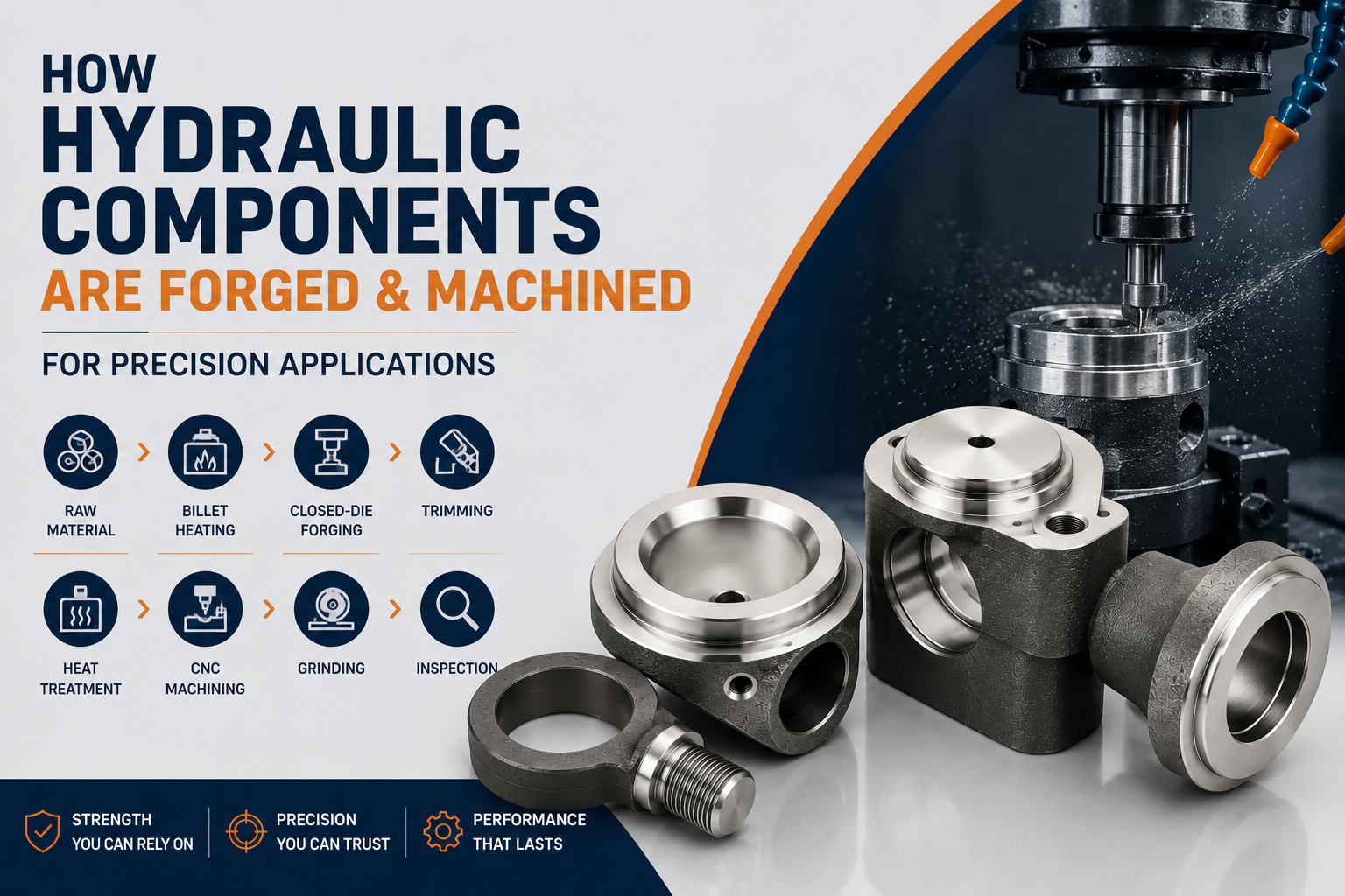 How Hydraulic Components Are Forged and Machined for Precision Applications