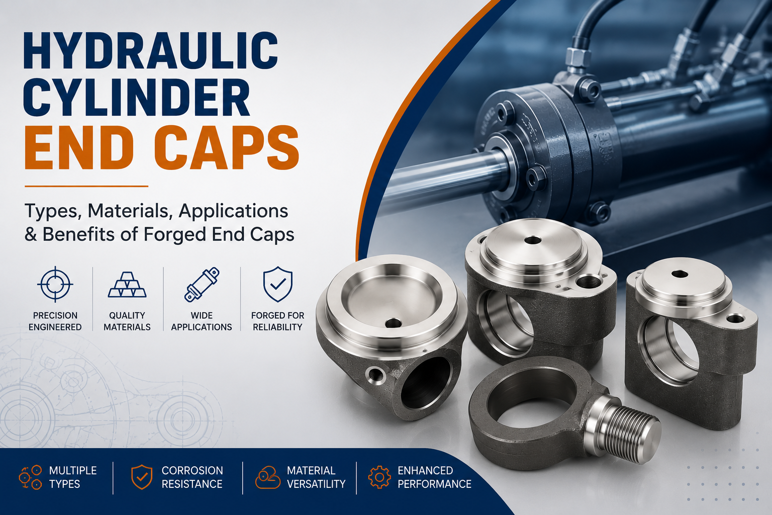 Hydraulic Cylinder End Caps Types, Materials & Forged End Caps